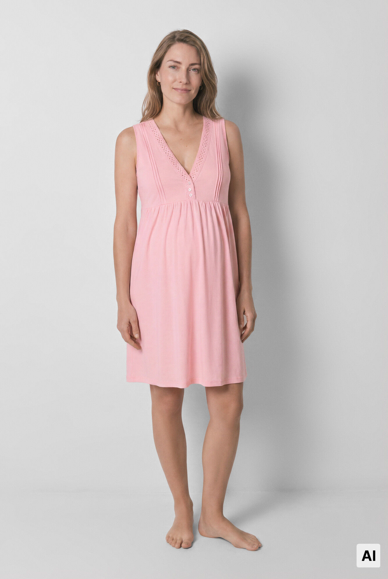 Women'secret Camis&oacute;n maternity sin mangas de algod&oacute;n rosa