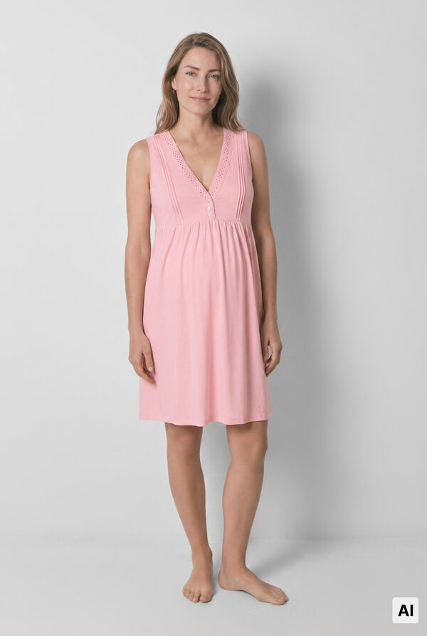 Women'secret Camis&oacute;n maternity sin mangas de algod&oacute;n rosa rosa