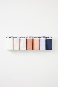 Womensecret Pack 7 tangas algodón logo blanco