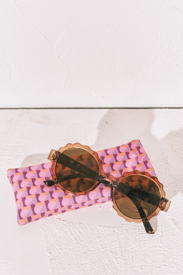 Women'secret Lentes de sol con funda estampada caf&eacute;