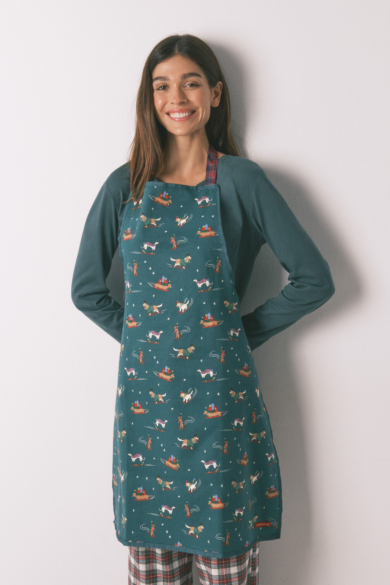 Women'secret Delantal de cocina con estampado de perro