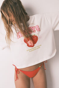 HI&BYE Panty de bikini con tiras rojo