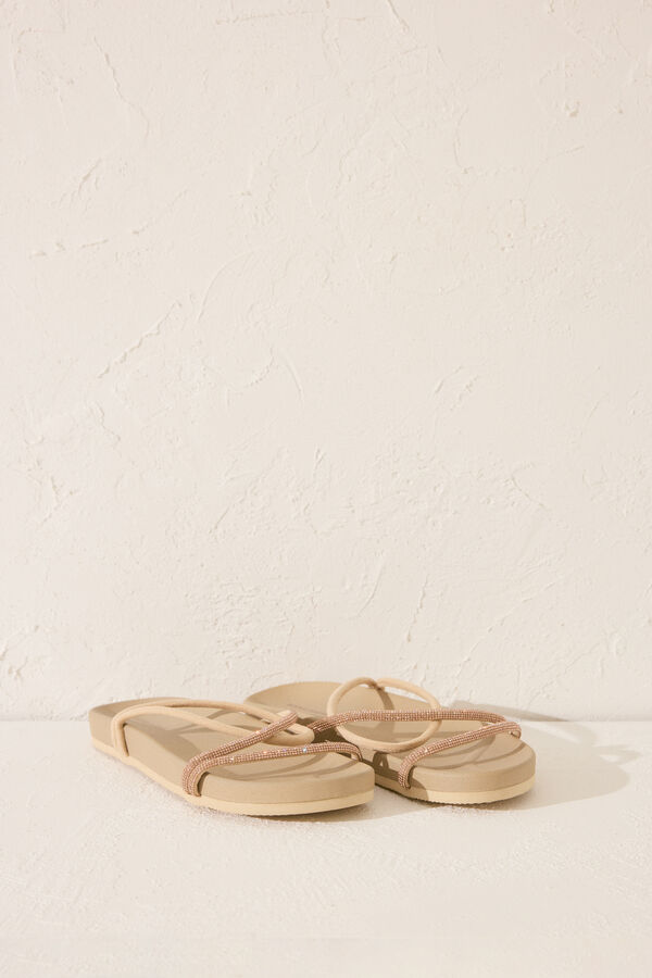 Womensecret Chanclas impermeables con suela cómoda  café