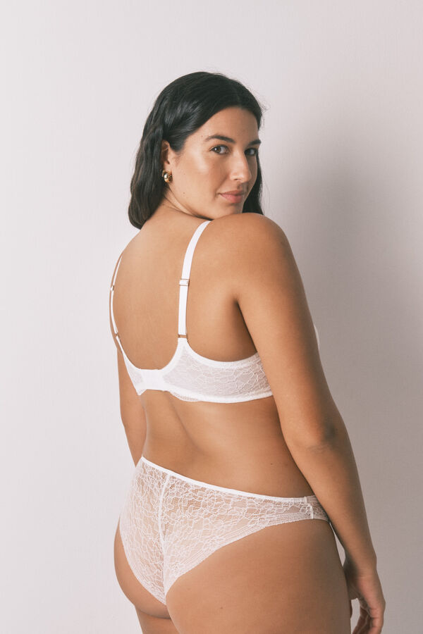 Women'secret BEAUTIFUL brasier clásica blanco con relleno amarillo