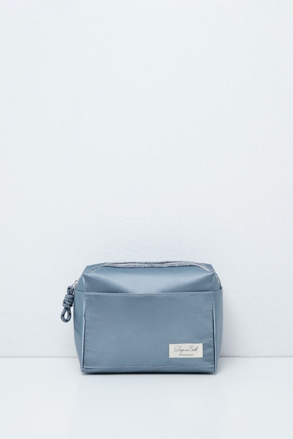 Women'secret Neceser mediano acolchado plateado azul