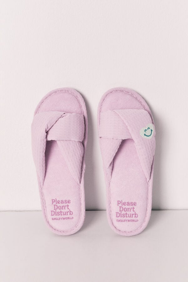 Women'secret Zapatillas de casa con nudo SmileyWorld&reg; verde