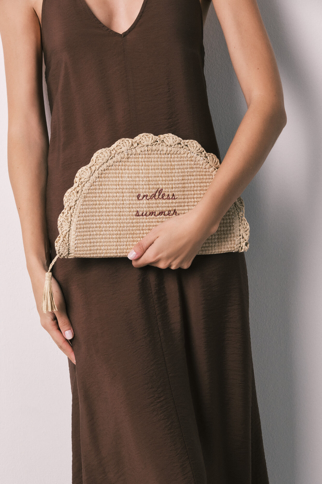 Women'secret Neceser de rafia bolsa de mano