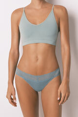 Women'secret Encaje de tanga encaje verde