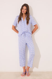 Womensecret Pijama camisera de viscosa Capri azul azul