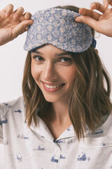 Women'secret Antifaz para dormir de boucl&eacute; azul estampado