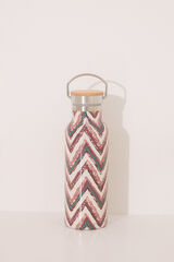 Womensecret Botella de acero inoxidable con estampado tribal de 520 ml estampado
