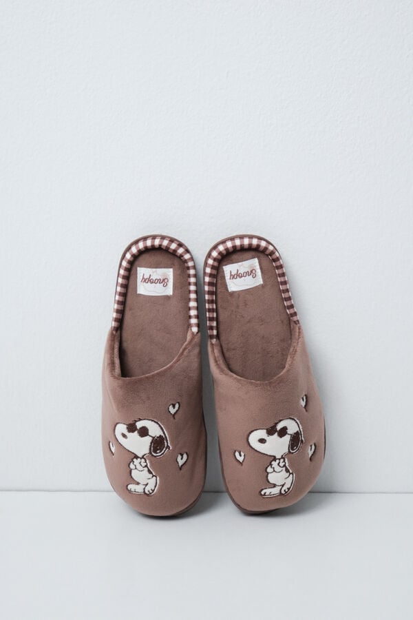 Women'secret Pantuflas Snoopy caf&eacute;