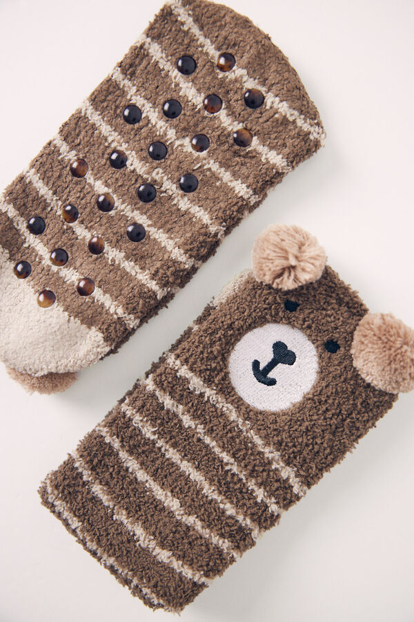 Womensecret Calcetines pelo oso marrón  café