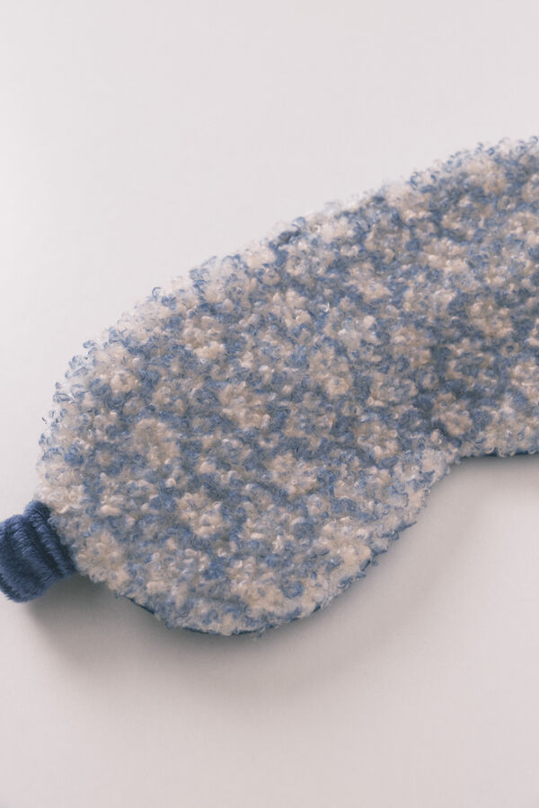 Women'secret Antifaz para dormir de boucl&eacute; azul estampado