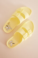 Womensecret Sandalias inyectadas amarillo Snoopy estampado