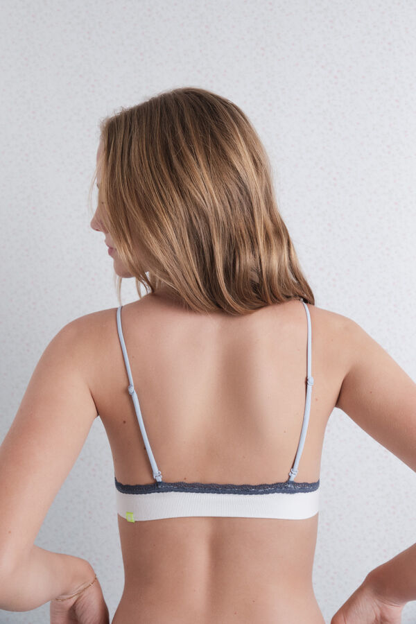 Womensecret Brasier blanco de pointelle sin costuras  blanco
