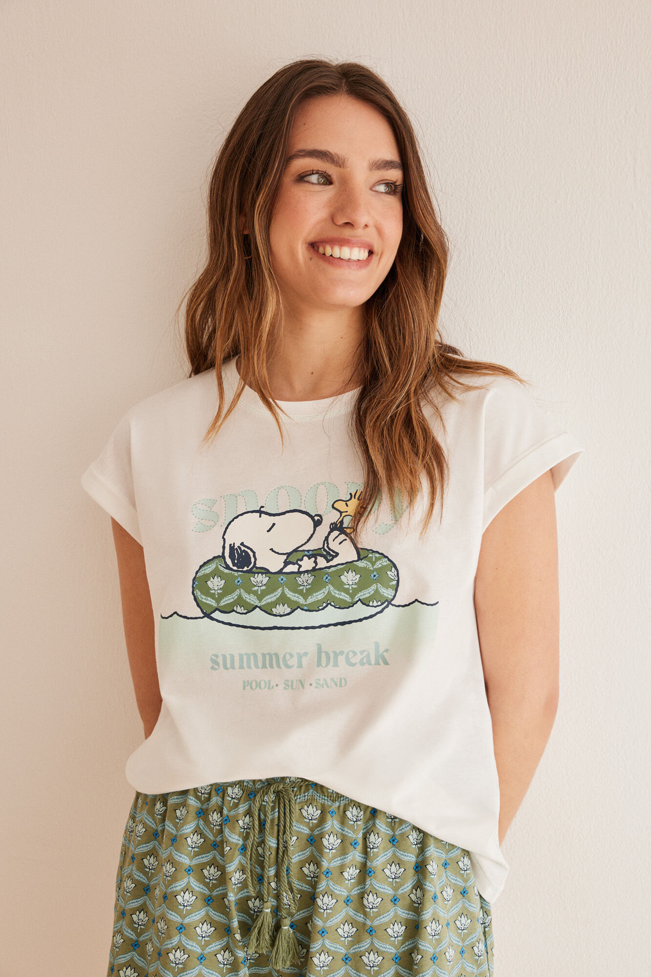 Pijama corto 100 algodon estampado Snoopy Ropa de dormir y homewear de mujer WomenSecret MX
