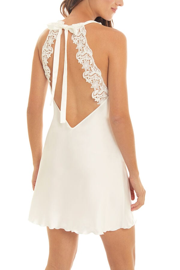 Ivette Bridal Camis&oacute;n corto de crepe serenity marfil