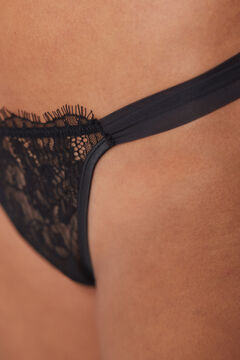 Womensecret Panty brasileño encaje negro negro