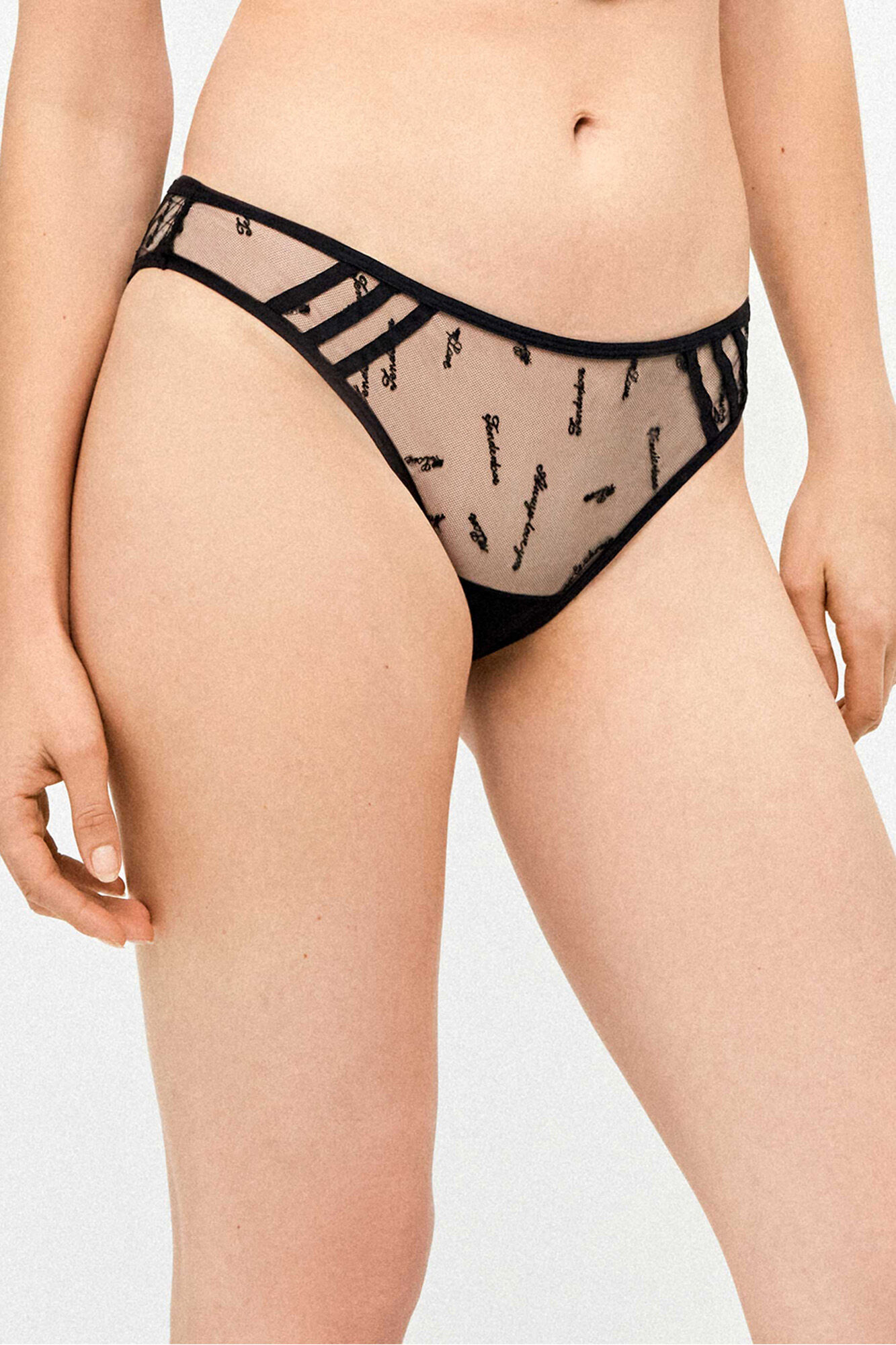 Gisela Panty de tul bordado y sat&eacute;n