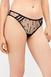 Gisela Panty de tul bordado y sat&eacute;n