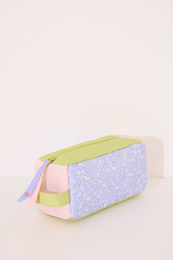 Womensecret Neceser bolsa con hojas multicolor estampado