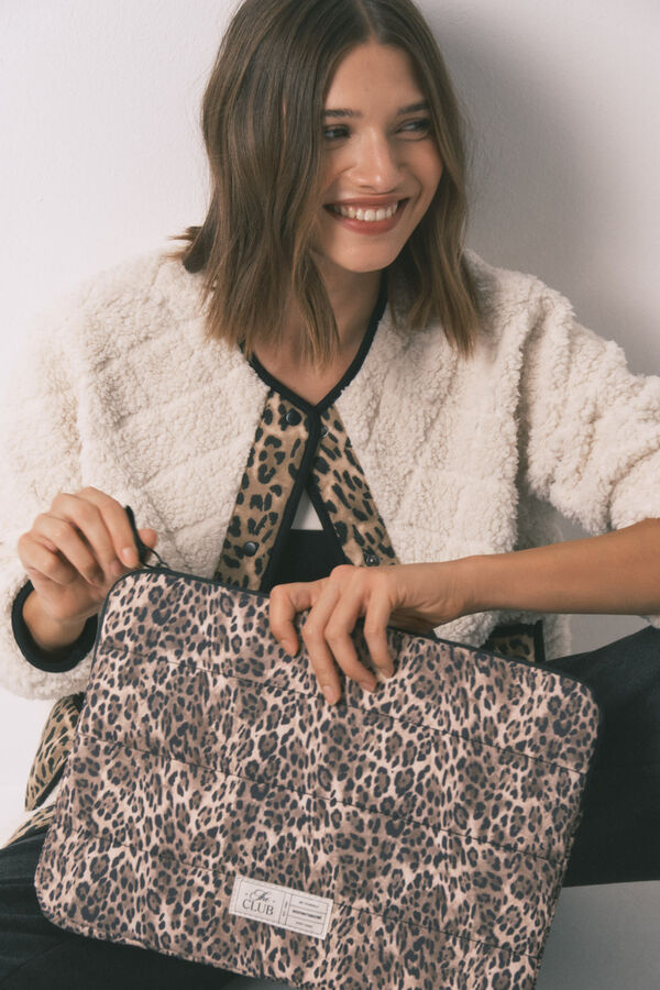 Women'secret Funda de ordenador de nailon con estampado animal estampado