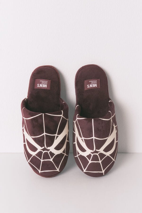 Women'secret Pantuflas para casa de hombre Spiderman púrpura