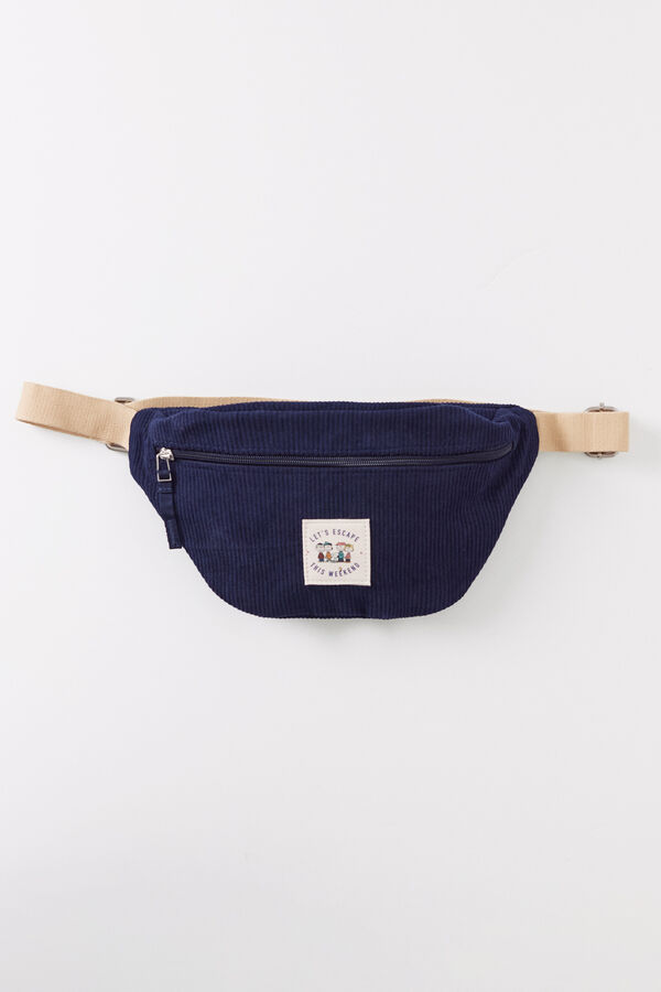 Womensecret Bolsa cangurera pana azul Snoopy azul