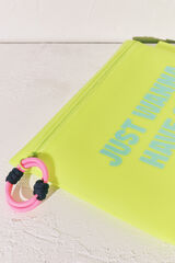 Women'secret Bolsa de traje de ba&ntilde;o impermeable amarilla verde