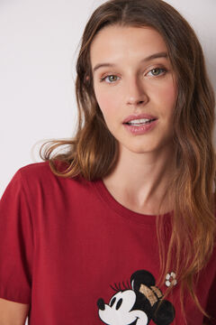 Womensecret Pijama 100% algodón cuadros Minnie rojo