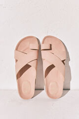 Women'secret Sandalia bio de tiras cruzadas rosa rosa