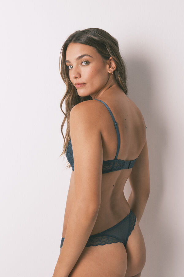 Women'secret Brasier recto INTUITIVE de encaje verde verde