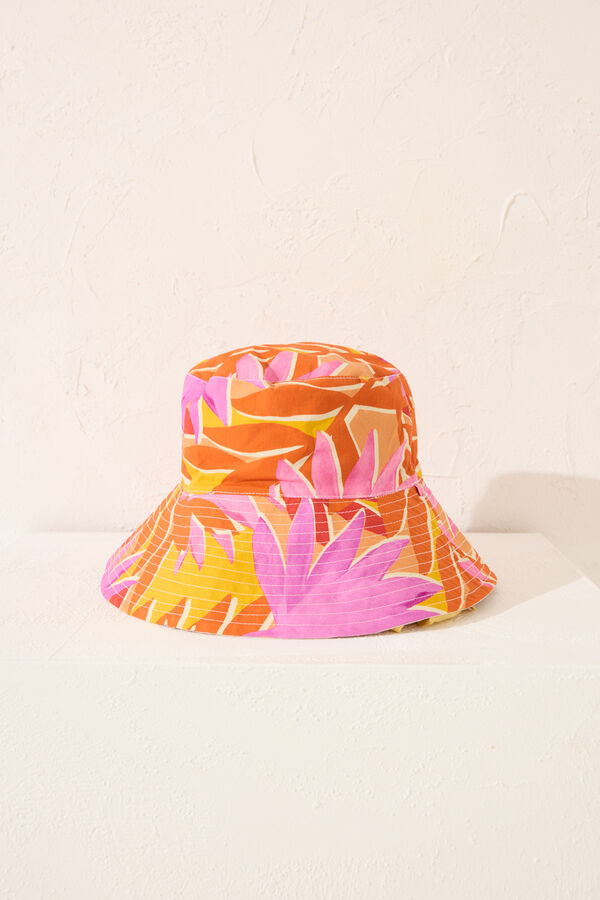 Womensecret Sombrero de algodón con estampado reversible estampado