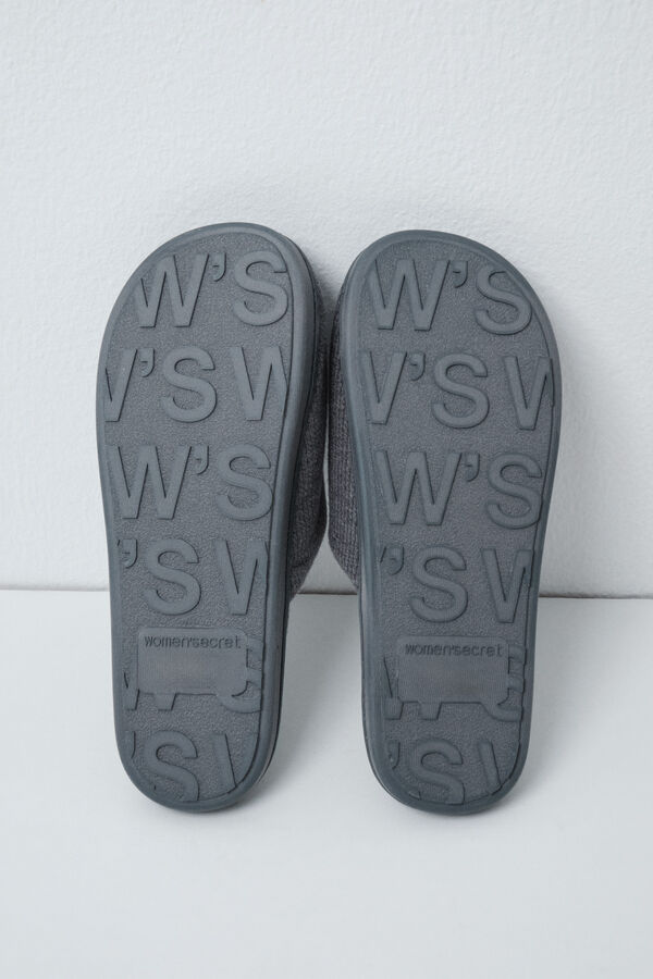 Women'secret Pantunflas Snoopy con tachas gris gris