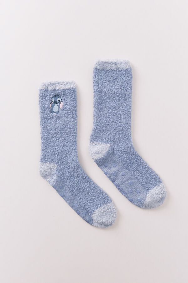 Women'secret Calcetines largos Stitch de color azul medio azul