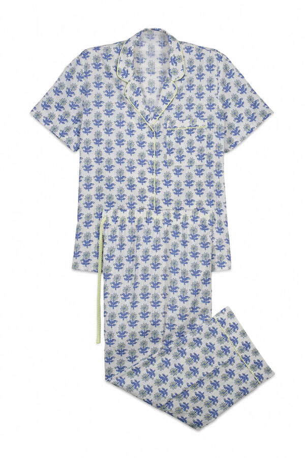Women'secret Pijama camisera capri de algod&oacute;n estampado estampado