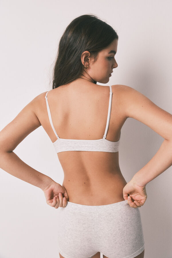 HI&BYE Brasier triangular sin costura gris gris