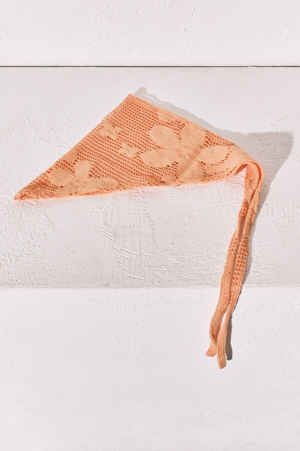 Women'secret Diadema-turbante estampado de flores naranja