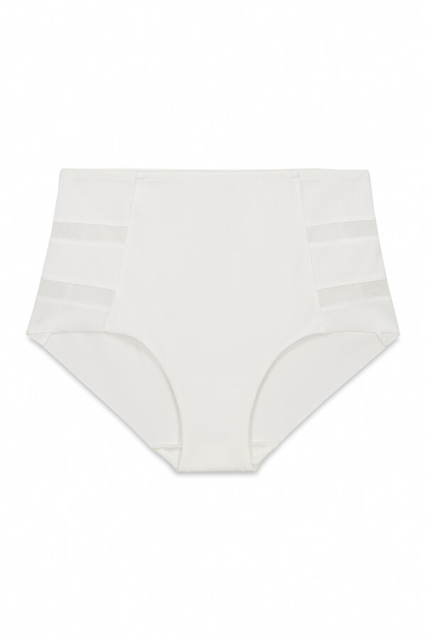 Women'secret Panty reductora alta blanca amarillo