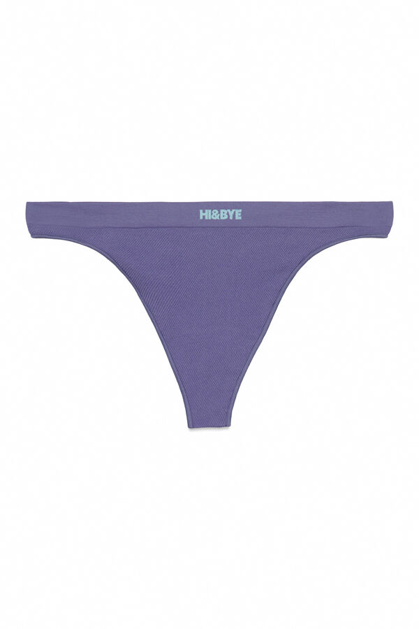 Womensecret Tanga azul sin costuras azul