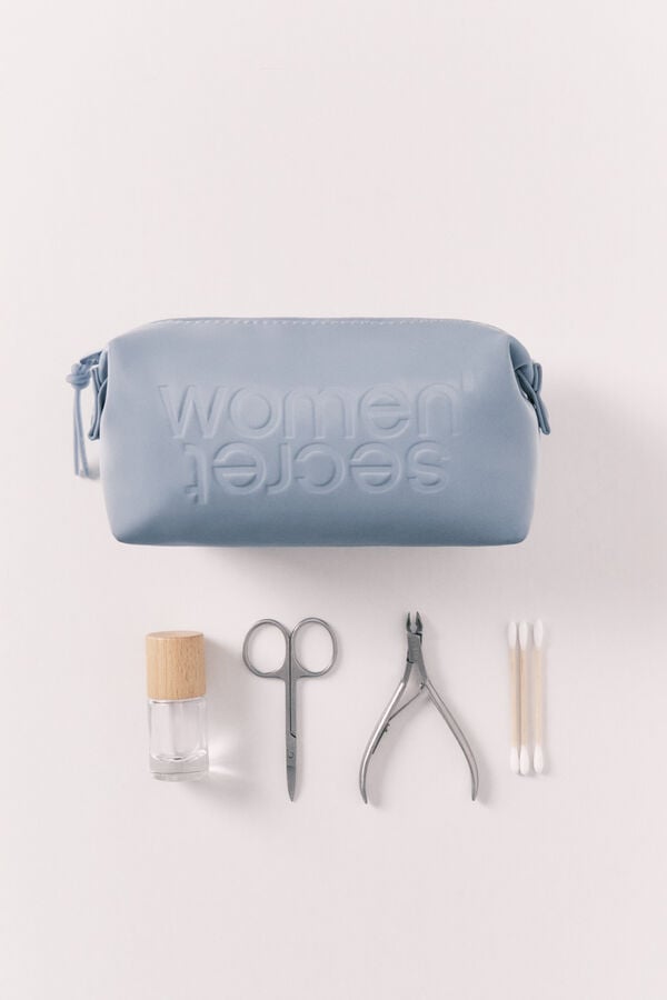 Women'secret Neceser peque&ntilde;o de goma azul azul