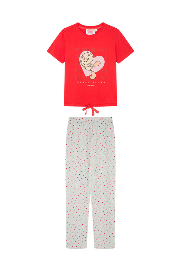 Womensecret Pijama 100% algodón Piolín rojo