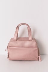 Womensecret Neceser grande de goma rosa metalizada rosa