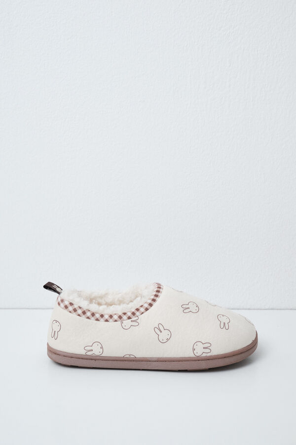 Women'secret Pantunflas cerradas Miffy marfil