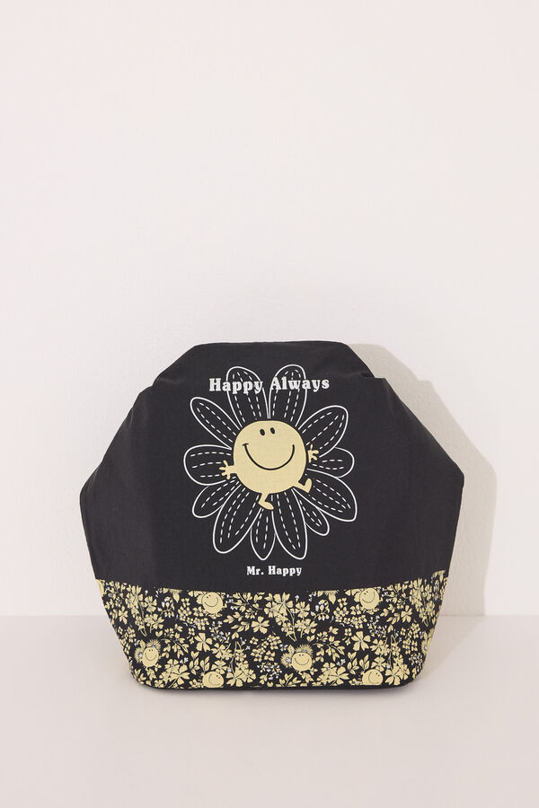 Womensecret Bolsa térmica para alimentos Mr. Happy negro