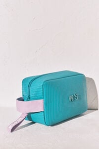 Women'secret Neceser engomado textura rafia azul