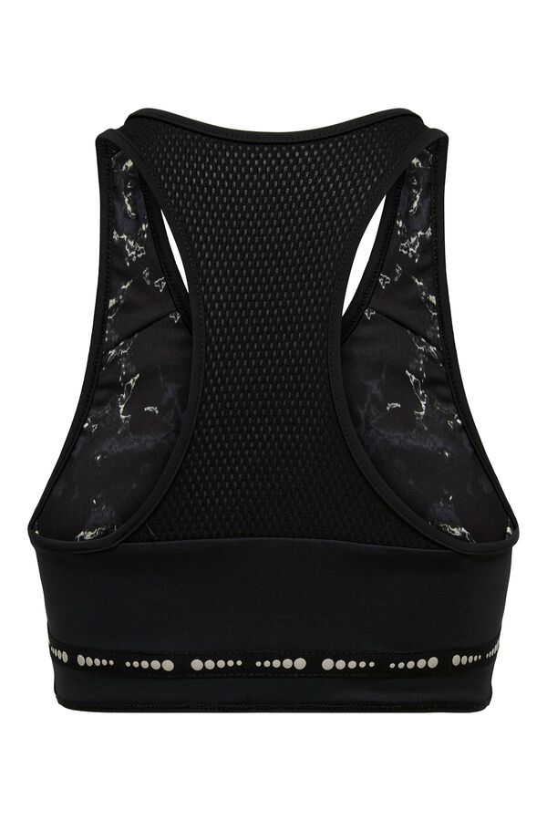 Only Play Brasier deportivo reversible negro/ estampado negro