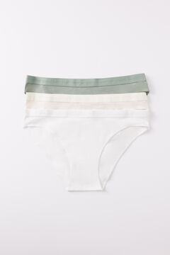 Womensecret Pack 3 panties clásicos algodón logo blanco
