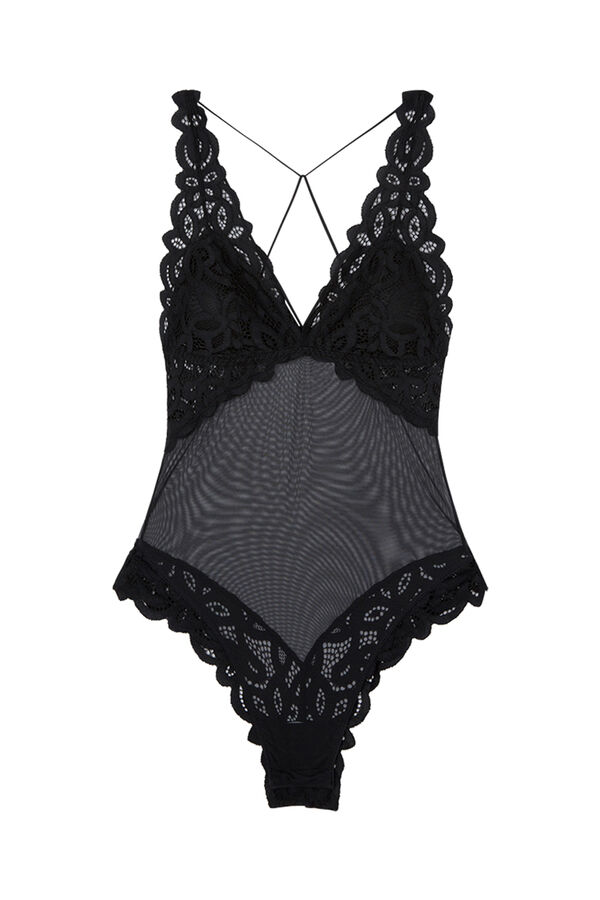 Womensecret Body encaje halter negro negro